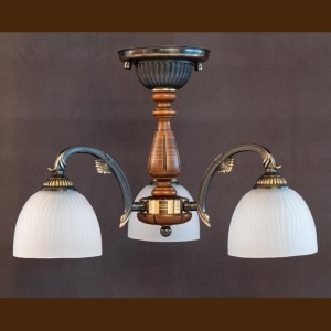 Lustra rustica aplicata cu 3 brate design italian 9941