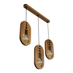 Lustra rustica fabricata manual din lemn MELISSA 3L 151300 universul-luminii.ro