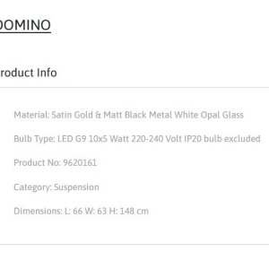 Lustra suspendata cu 10 surse de lumina DOMINO 152710 universul-luminii.ro