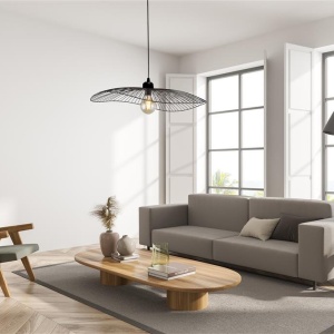 Lustra suspendata design deosebit Wave negru 136310 universul-luminii.ro