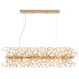 Lustra suspendata design elegant KATRINA L-90cm auriu 64135H4 GL 247460 universul-luminii.ro