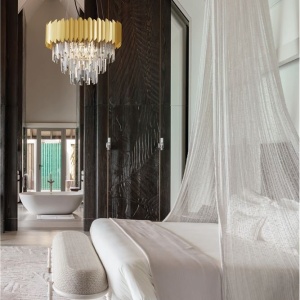 Lustra suspendata design elegant MAGNOLIA aurie - Img 2
