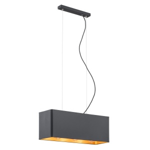 Lustra suspendata design elegant TENERYFA negru/auriu - Img 1