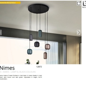 Lustra suspendata design moderm Nimes 6L - Img 5