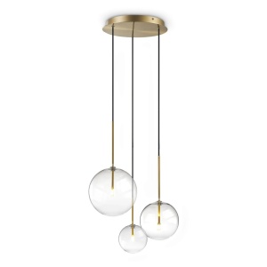 Lustra suspendata design modern EQUINOXE SP3 OTTONE