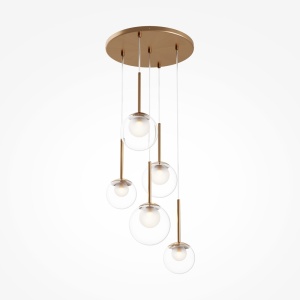 Lustra suspendata design modern minimalist Basic 5L aurie - Img 4