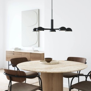 Lustra suspendata design modern Nomi negru 117870 universul-luminii.ro