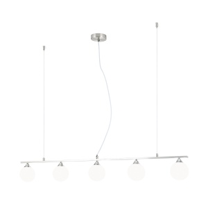 Lustra suspendata design modern SNOWWHITE 5L crom satin - Img 4