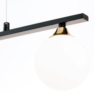 Lustra suspendata design modern SNOWWHITE 5L negru/auriu - Img 5