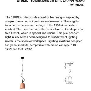 Lustra suspendata design modern Studio 160 roz 161070 universul-luminii.ro