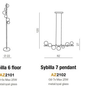 Lustra suspendata design modern SYBILLA 10 - Img 3