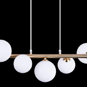Lustra suspendata design modern SYBILLA 7 gold - Img 3