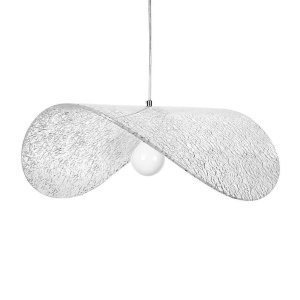 Lustra suspendata din sticla structurata Hat 60 transparent