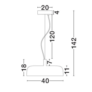 Lustra suspendata LED 3000K NOELIA crem 40cm - Img 5