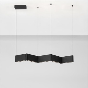 Lustra suspendata LED aluminiu negru FLUSSO - Img 6