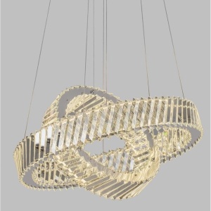 Lustra suspendata LED, cristale sticla ARIETTA 60cm - Img 4
