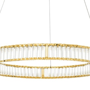 Lustra suspendata LED design ambiental Ring auriu 100cm 222200 universul-luminii.ro