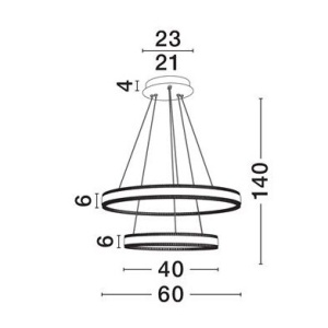 Lustra suspendata LED design circular Alaro 60cm NVL-9019727 - Img 3