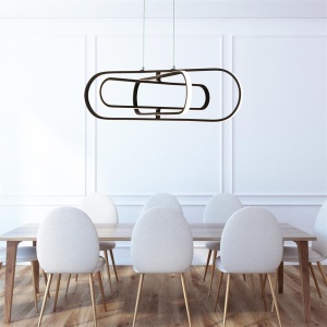 Lustra suspendata LED design modern Clip negru 111570 universul-luminii.ro