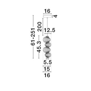 Lustra suspendata LED design modern Leda crom - Img 4
