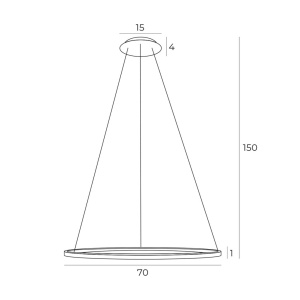 Lustra suspendata LED dimabila design modern QUEEN auriu periat, 70cm 117200 universul-luminii.ro