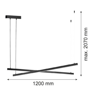 Lustra suspendata LED, Otel, Negru, MIAMI 169390 universul-luminii.ro