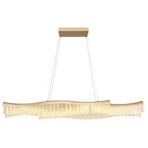 Lustra suspendata, Metal Auriu Mat, Cristale Acrilice, JULIET 67348HG GL 172090 universul-luminii.ro