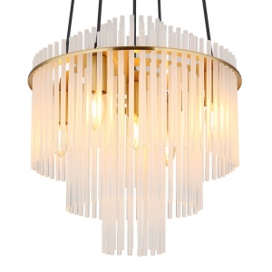 Lustra suspendata, Metal Auriu Mat, Sticla Opaca, GORLEY 15698H2M GL 171940 universul-luminii.ro