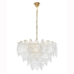 Lustra suspendata metal auriu si sticla SCARLETT 80 599980 universul-luminii.ro