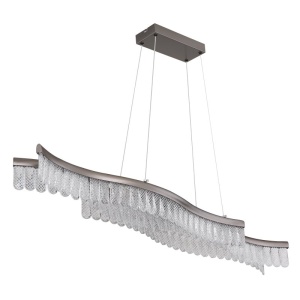 Lustra suspendata, Metal Grafit Mat, Cristale Acrilice, JULIET 67348H GL