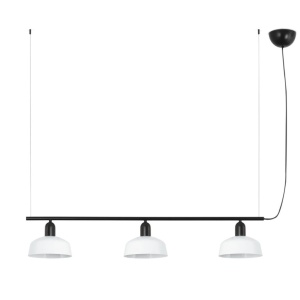 Lustra suspendata metal TATAWIN S 3L negru, alb