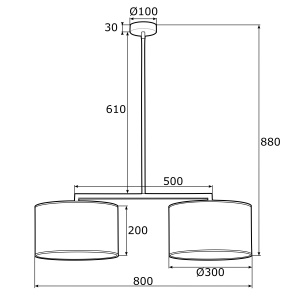 Lustra suspendata moderna KARIN 2L alba 103000 universul-luminii.ro