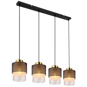 Lustra suspendata OLGA 4L negru/satin - Img 1