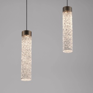 Lustra tavan cu pendule LED ZELON, alama antic - Img 5
