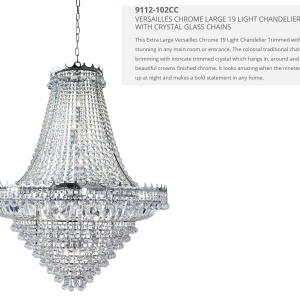 Lustra XXL cristal casa scarii design LUX Versailles 19L 9112-102CC SRT 184480 universul-luminii.ro