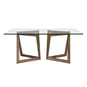 Masa de sufragerie in stil modern cu blat din sticla 180x90cm - Img 3