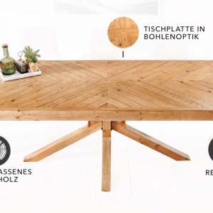 Masa design industrial vintage Mosaik 160cm Pin - Img 3