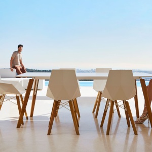 Masa design modern premium FAZ WOOD, 90x90cm - Img 4