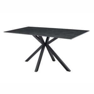 Masa dining cu blat ceramic GALAXIE gri 160x90cm - Img 2
