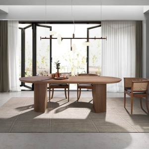 Masa dining design LUX din furnir de nuc 240cmx105cm