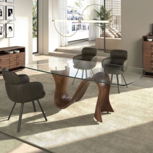 Masa dining design LUX Walnut 220x100cm - Img 6