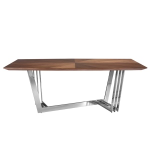 Masa dining eleganta design LUX Walnut Veneered 220x110cm - Img 3
