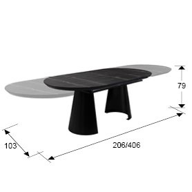 Masa dining extensibila design lux Capri - Img 10