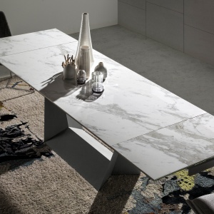 Masa dining extensibila design ultra-modern Ceramic, 180-225-270x90cm AC-DT777 - Img 6