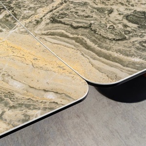 Masa extensibila ceramica bej taupe, furnir lemn de nuc ELEMENTS 180-260cm - Img 9