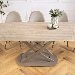 Masa extensibila cu design prin rotire Inception 130-190cm natur - Img 10