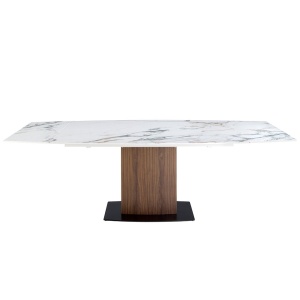 Masa extensibila deosebita design LUX Porcelain Marble 160-240cm - Img 7