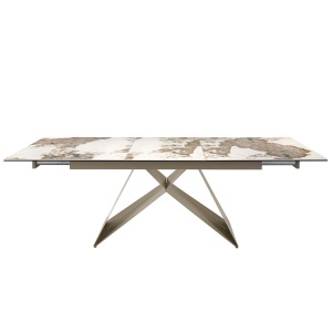 Masa extensibila deosebita design LUX Porcelain Marble 180-240cm - Img 8