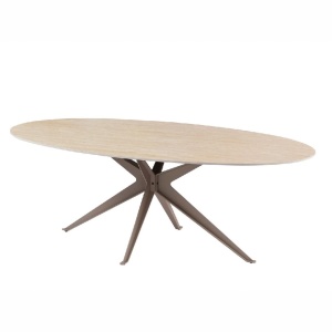 Masa ovala cu blat din ceramica TRAVERTIN 220cm