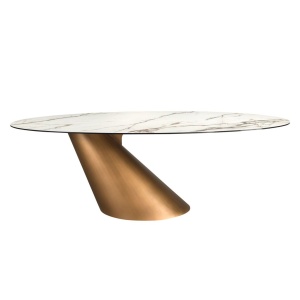 Masa ovala design LUX Marble 110x240cm - Img 2